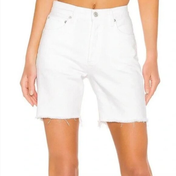 Agolde Rumi Denim Short - Oyster Size 32 - Picture 1 of 8